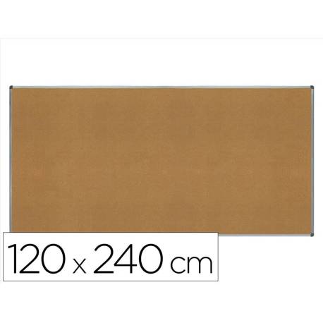 PIZARRA CORCHO ROCADA MARCO ALUMINIO CON CANTONERAS 120X240 CM