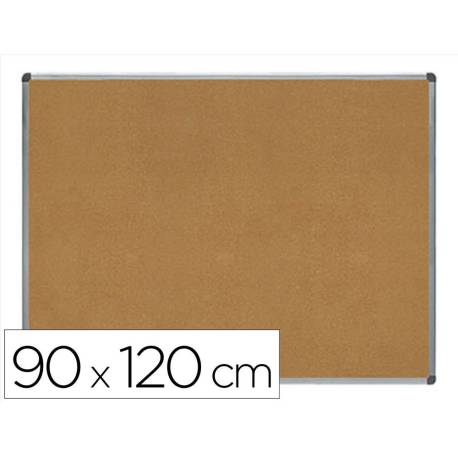 PIZARRA CORCHO ROCADA MARCO ALUMINIO CON CANTONERAS 90X120 CM