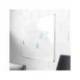 PIZARRA BLANCA ROCADA LACADA MAGNETICA MARCO ALUMINIO CON CANTONERAS 45X60 CM