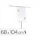 Pizarra Blanca ruedas incluye 2 brazos laterales 68x104