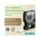 Cinta Dymo D1 negro sobre transparente Poliéster