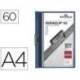 Carpeta dossier con pinza central duraclip Durable 60 hojas Din A4 color azul oscuro