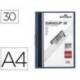 Carpeta dossier con pinza central duraclip Durable 30 hojas Din A4 color azul oscuro