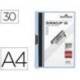 Carpeta dossier con pinza central duraclip Durable 30 hojas Din A4 color azul