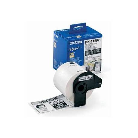 Etiqueta adhesiva brother dk11202 -tamaño 62x100 mm para impresoras de etiquetas QL -300 etiquetas-