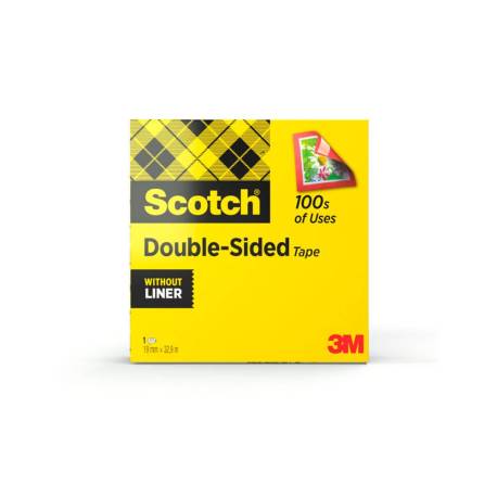 Cinta adhesiva marca Scotch doble cara 33 mt x 19 mm