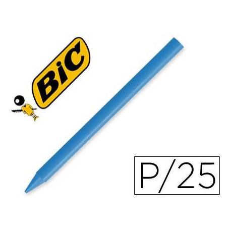 Lapices cera Plastidecor caja 25 unidades azul claro