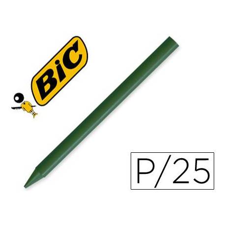 Lapices cera Plastidecor caja 25 unidades verde oscuro