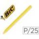 Lapices cera Plastidecor caja 25 unidades amarillo