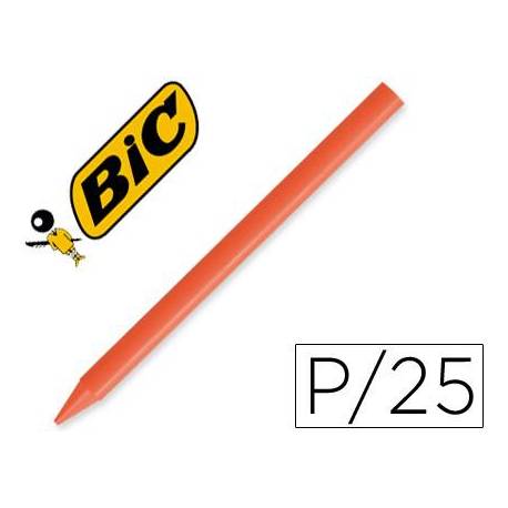 Lapices cera Plastidecor caja 25 unidades naranja