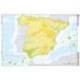 Mapa mudo de España fisico