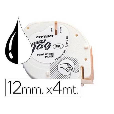 Cinta Dymo Letratag LT Blanco Papel