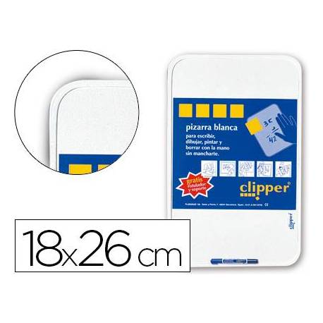 Pizarra Blanca Lacada 18x26 cm Clipper