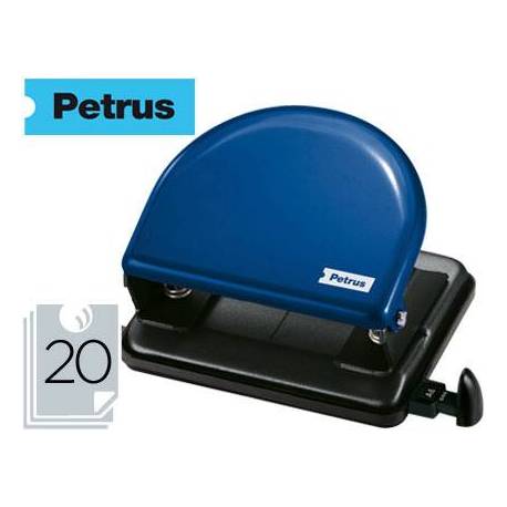 Taladrador petrus 52 azul capacidad 20 hojas.
