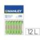 Lapices cera blanda Manley caja 12 unidades verde amarillento