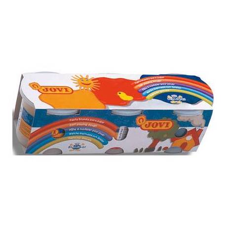 Plastilina Blandiver Jovi 3 colores rojo amarillo azul botes de 50 gr