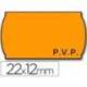 Rollo Etiquetas adhesivas Meto naranja 22 x 12