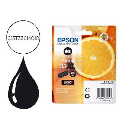 Catucho Ink-jet Epson 33 xl color negro C13T33614010