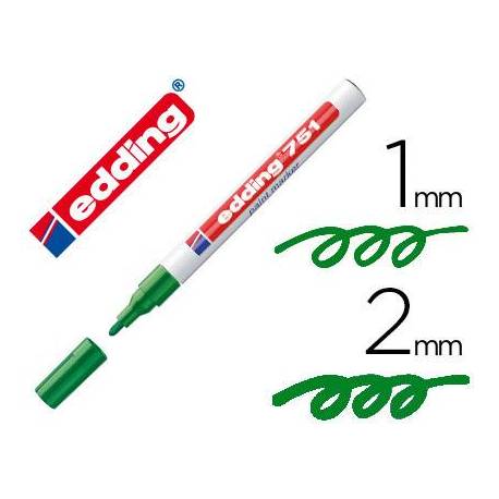 Rotulador Permanente Edding 751 Color Verde Punta Redonda