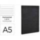 Libreta Clarefontaine color negro A5 tapa cartulina rayado horizontal 96 hojas