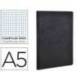 Libreta Clarefontaine color negro A5 tapa cartulina cuadriculado 5mm 96 hojas