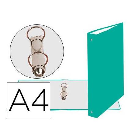 Carpeta Exacompta carton forrado verde 2 anillas