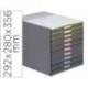 Fichero cajones Durable plastico aplilables 10 cajones color gris