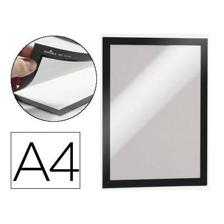 Porta anuncios Durable magnetico adhesivo A4 negro