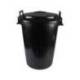 Cubo basura color negro tapa para bolsas 85 x 105 cm