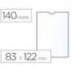 Funda portadocumento marca Esselte plastico cristal 83 x 122 mm