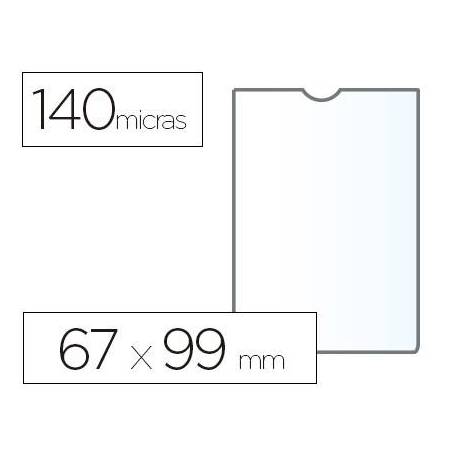 Funda portadocumento marca Esselte plastico cristal 67 x 99 mm