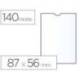 Funda portadocumento marca Esselte plastico cristal 87 x 56 mm