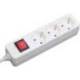 Regleta 3 tomas Mediarange con interruptor 1,4 m