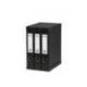 Modulo 3 archivadores pardo folio negro