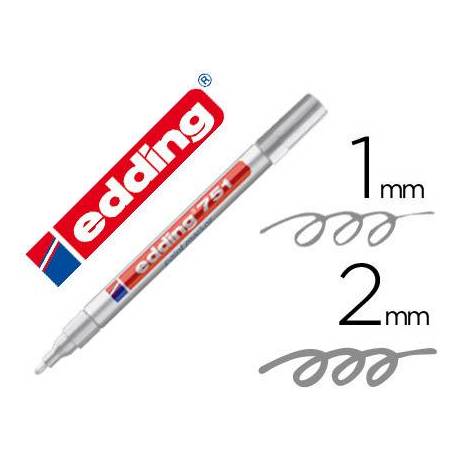 Rotulador Edding 751 color Plata