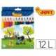 Lapices de colores Jovi Maxi triangulares 12 colores surtidos