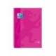 Bloc espiral Oxford DIN A4 cuadricula 5mm tapa extradura 80 hojas microperforado color rosa fucsia