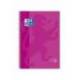 Bloc espiral Oxford DIN A4 cuadricula 5mm tapa extradura 80 hojas microperforado color rosa fucsia