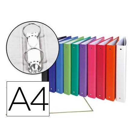 Carpeta Exacompta 2 anillas 30 mm redondas A4 carton forrado de colores surtidos