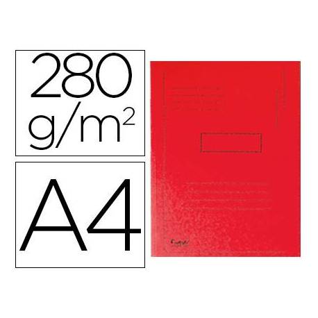 Subcarpeta cartulina Exacompta A4 roja 280g/m2 reciclada 2 solapas interiores