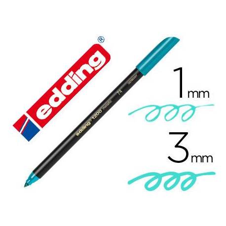 Rotulador Edding 1200 verde metalizado nº 74