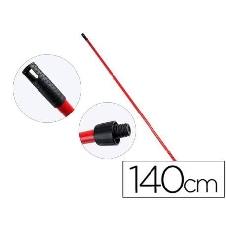 Palo para escoba o fregona metal universal con adaptador