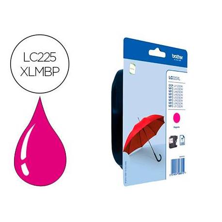 Cartucho Brother LC225XLMBP Color Magenta mfc-j 4420 dw / mfc-j 5620 dw