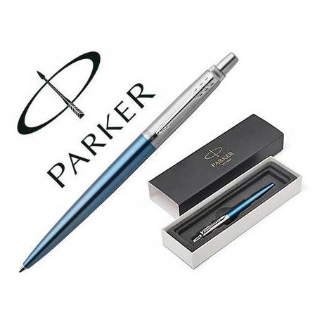 Bolígrafo Parker Jotter Waterllo CT Punta 1mm Tinta Azul Color Azul con Estuche