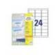 Etiqueta Adhesiva Avery 63,5x33,9 mm Color blanco Caja con 25 hojas