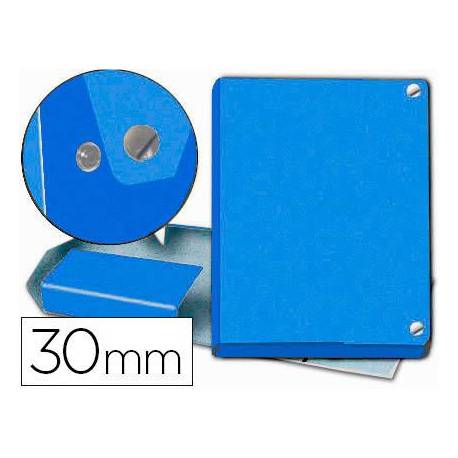 Carpeta de Proyectos Pardo Folio Cartón forrado con Broche Lomo 30mm Color Azul
