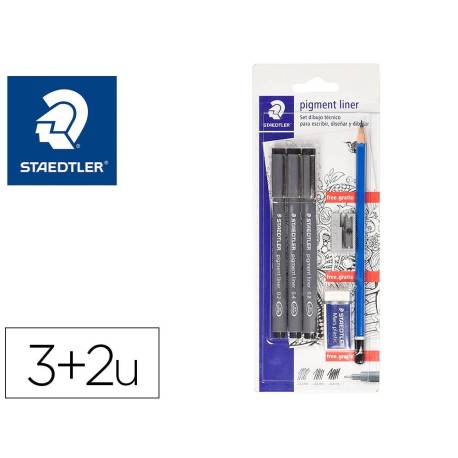 Rotulador color Negro Staedtler 308 Calibrado micrometrico Blister