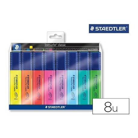 Rotulador Staedtler Textsurfer 364 Fluorescente Bolsa de 6 surtidos + 2 regalo