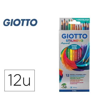 Lapices de colores Giotto Stilnovo acuarelables 12 colores