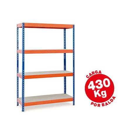 Estantería AR Storage metálica con 4 estantes 430 kg